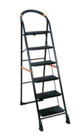 Polished Metal Aluminium 6 Step Ladder, for Construction, Home, Industrial, Multy, Feature : Fine Finishing