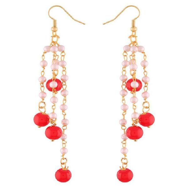 Ankur enchanting gold plated pearl and beads drop earring for women