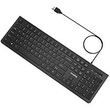 ABS Plastic Usb Keyboard, for Computer, Desktop, Laptops, Color : Black, Silver