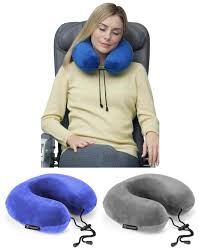 Checked Cotton travel neck pillow, Technics : Embroidery Work, Machine Made
