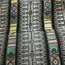 Embossed Lycra Cotton Acrylic Ikat Fabric, Technics : Knitted, Woven