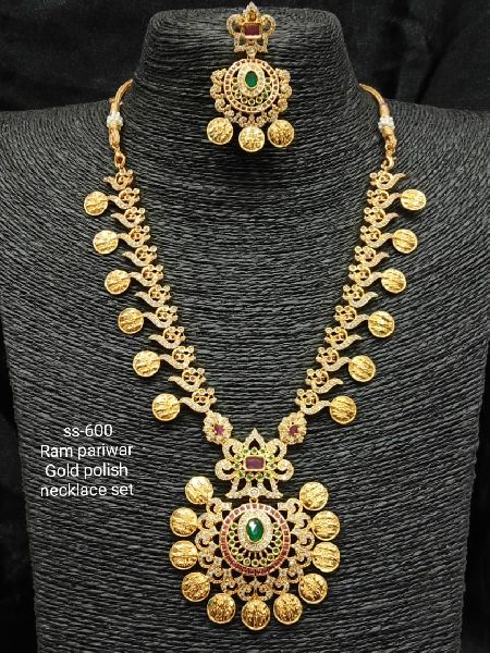 Gold Polish Necklace Set, Occasion : Party, Wedding