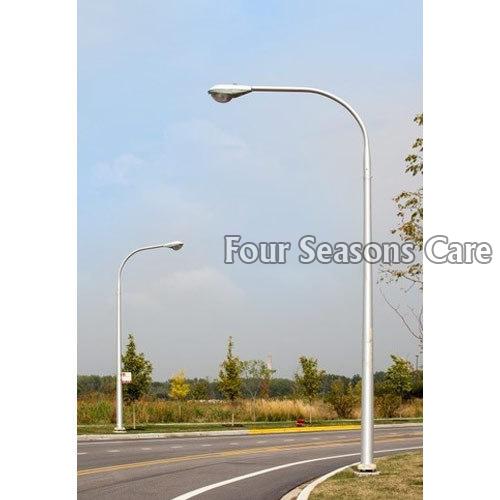 Black Enamel Painted Street Light Tubular Poles, Feature : Bottom – 150mm to 175mm, Top – 75mm to 95mm.