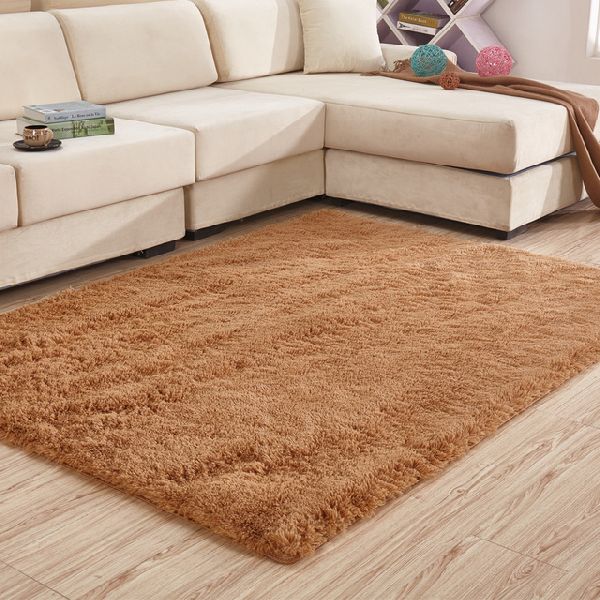 Plain Polyester shaggy carpets, Shape : Rectangular
