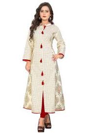 Checked Chiffon Kurti, Size : L, M, S, XL, XXL