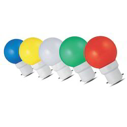 Round Plastic Coloured LED Bulb, Voltage : 220V