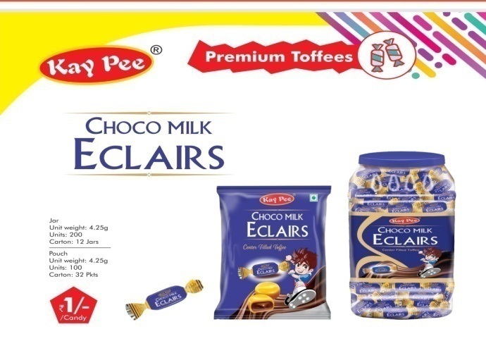 Choco Milk Eclair, Packaging Type : Plastic Packet, Jar