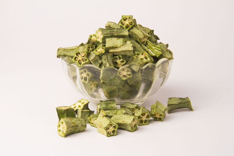 Freeze dried okra