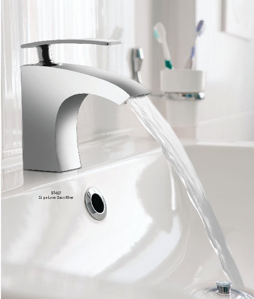 Single Lever Basin Mixer (ST-027), for Bathroom Fittings, Color : Silver