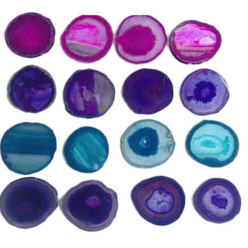 Polished Agate Slice Stone, Packaging Type : Packet, Box
