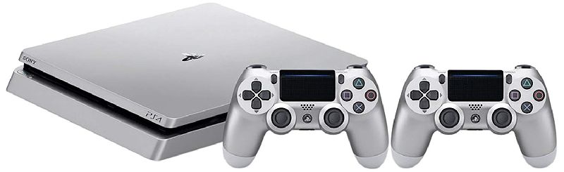 Sony PS4 500 GB Slim Silver Console with Additional Controller