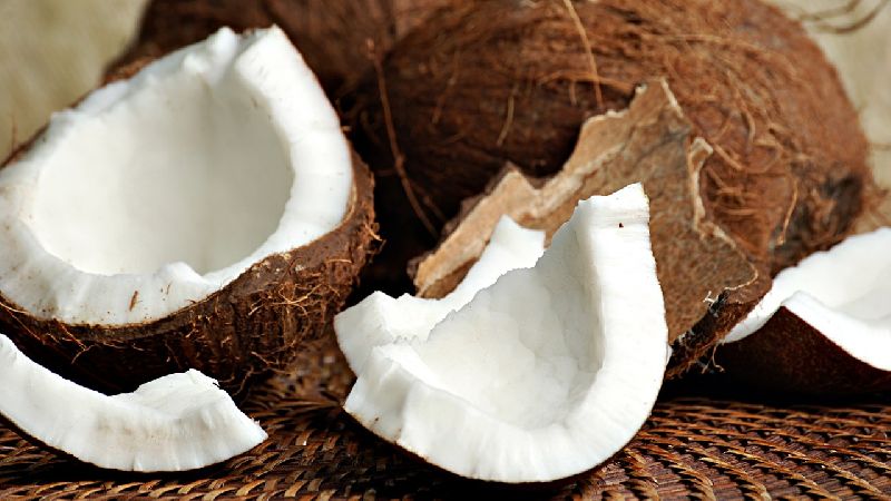 Natural coconut, for Cosmetics, Medicines, Pooja, Form : Solid at Best ...
