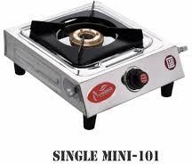 Stainless Steel Single Burner Gas Stove, for Cooking, Feature : Best Quality, Corrosion Proof, High Efficiency