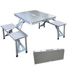 Plain Aluminum folding picnic table, Feature : Eco-Friendly, Shiney, Stocked, Stylish Look, Waterproof