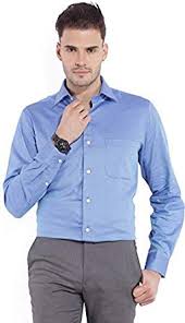 Plain Cotton Formal Blue Shirt, Size : XL, XXL, XXXL