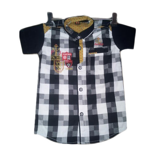 Checked Cotton Kids Boy Shirt, Feature : Anti-Wrinkle