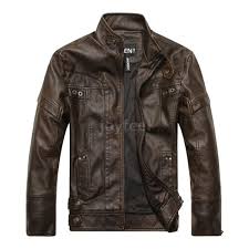 Checked leather jacket, Size : M, S, XL, XXL