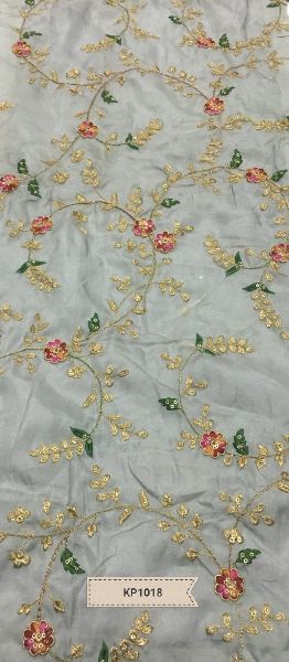KHUSHALI Chiffon Embroidered Fabric, for LADIES GARMENT, Pattern : Embroidery