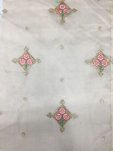 KHUSHALI EMBROIDERED ORGHANZA FABRIC, for Garments, Feature : Vibrant Colors
