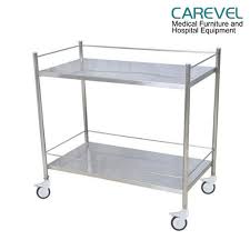 Non Polished Aluminium Instrument Trolley Table, Feature : Corrosion Proof, Durable, Fine Finishing