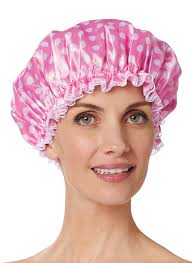 Checked Acrylic Shower Cap, Size : 15-20cm, 20-25cm, 25-30cm, 30-35cm, 35-40cm