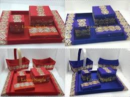 Non Polished Wooden Lase Trousseau Set, for Home Use, Serving, Size : 16x8inch, 18x10Inch, 20x12Inch