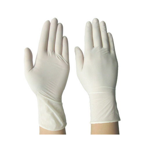 Plain latex examination gloves, Length : 10-15 Inches