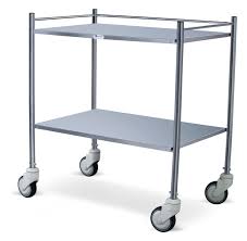 Non Polished Aluminium OT Instrument Trolley, for Hospital Use, Feature : Corrosion Proof, Durable