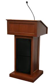 Wooden Podium, for Auditorium, Halls, Feature : Comfortable, Easily Usable, Good Looking, Rotateable