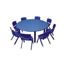 Non Polished Aluminium School Round Table, Age Group : Contemporary, Modern