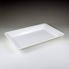 Rectangular HDPE plastic serving tray, for Dinks, Pattern : Plain, Printed