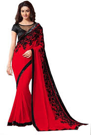 Plain Georgette Saree, Occasion : Casual Wear, Festive Wear, Party Wear