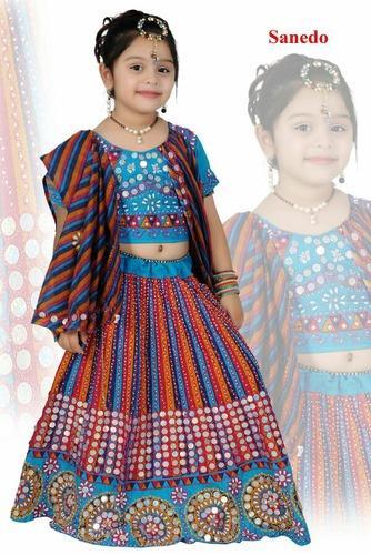 Half Sleeve Sanedo Girls Cotton Chaniya Choli, Occasion : Festival Wear