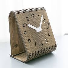 Oval Wooden Table Clock, Color : Brown, Dark Brown, Light Brown