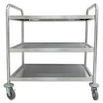 Non Polished Stainless Steel Kitchen Trolley, For Putting Utensils, Feature : Anti Corrosive, Durable