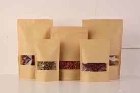 Printed Food Packaging Paper Bags, Color : Brown