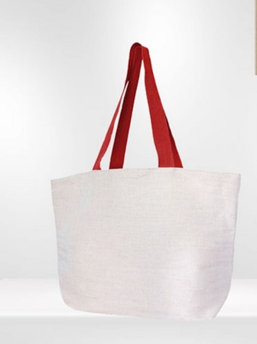 White Canvas Bag, for Shopping, Style : Handled, Zipper