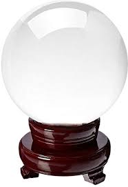 Round Crystal Ball, for Decoration, Games, Playing, Pattern : Plain