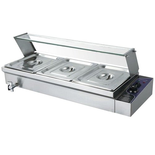 Stainless Steel 3 Bowl Bain Marie, Voltage : 220 V