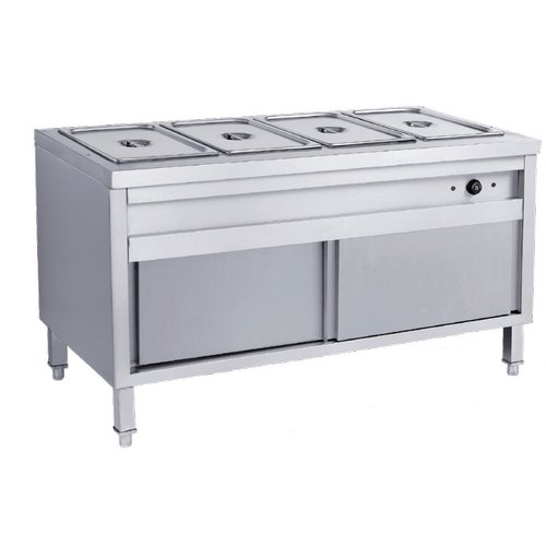 Stainless Steel 4 Bowl Bain Marie, Shape : Rectangular