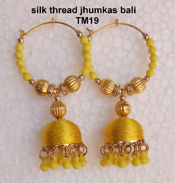 Silk Thread Jhumka Bali
