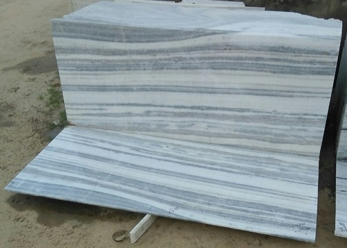 Square Polished Dungri Marble Slabs, for Flooring, Pattern : Plain