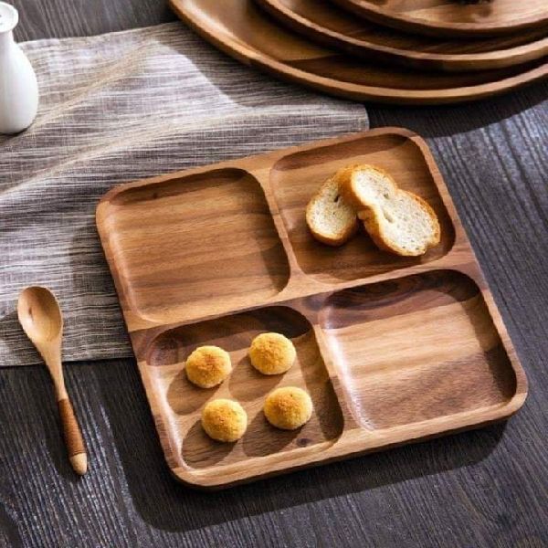 Square Wooden Tray, for Serving, Feature : Fine Finshed, Unique Design