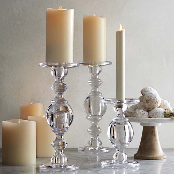 Skinny White Candles