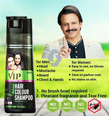 VIP HAIR COLOUR SHAMPOO 180ml Black for Men  Women India  Ubuy