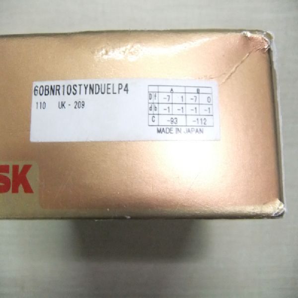 NSK Angular Contact Ball Bearing 60BNR10STYNDBBELP4 Size 60*95*18mm