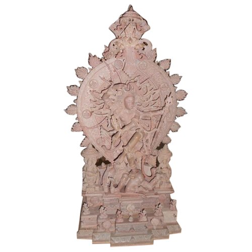 Pink Stone Natraj Khanja Statue, for Tample, Home, Office, etc., Size : 2 Feet