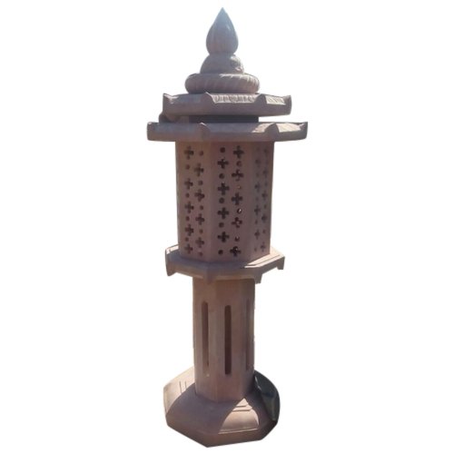 Polished Sandstone Light Stand, for Tample, Home, Office, etc., Feature : Best Quality, Perfect Shape