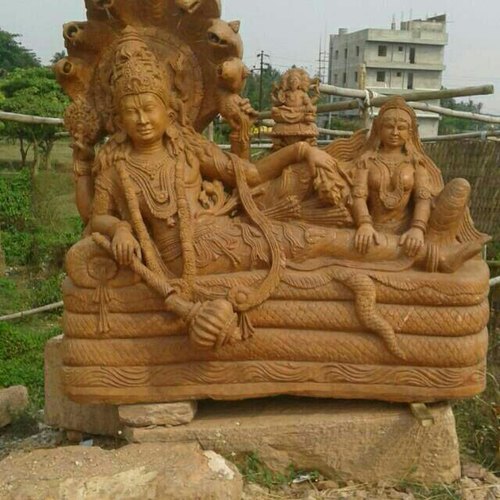 Polished Sandstone Vishnu Statue, for Tample, Home, Office, etc., Feature : Best Quality, Perfect Shape