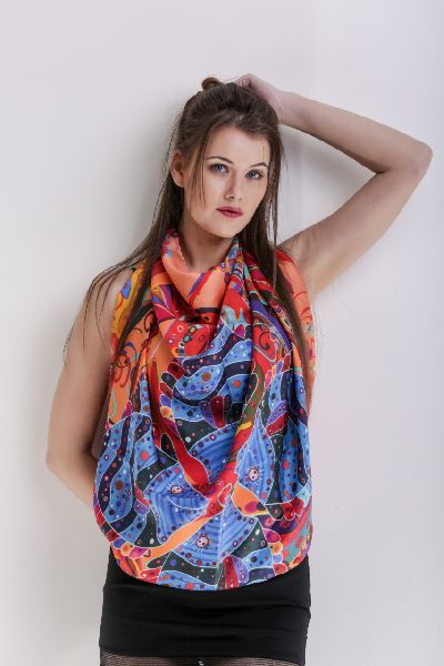 Studio By DS: Printed 50% Cashmere 50% Silk Scarves, Soft Scarves Stoles  for Summer & Winter for Women & Girls, Fashion Scarves (Size: 60 x 180 cms)